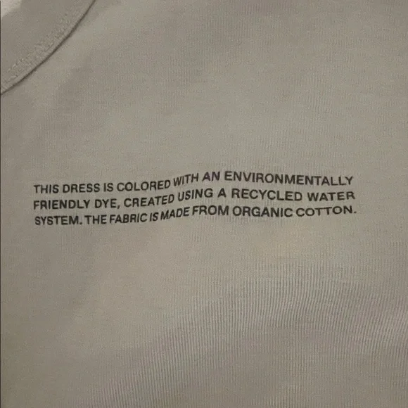 Pangaia Organic Cotton Tank maxi Dress Stone color size small - Picture 2 of 5